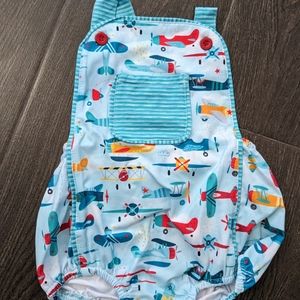 Sassy Stitches airplanes sunsuit, 18m